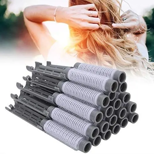 Produktbild: Lockenwickler Dauerwelle Stangen, 20pcs / Set Haarwelle Stangen Flauschige Dauerwelle Lockenwickler Dauerwellen Wickler Friseur Werkzeug Kit, Salon Friseur Lockenwickler Set(Grau)