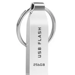 Produktbild: Locpof USB Stick 256GB Speicherstick Metall USB-Stick USB Sticks mit Schlüsselring USB-Flash-Laufwerk Wasserdichter Data Datenspeicher für PC, Laptop, Computer, Tablet,Silber
