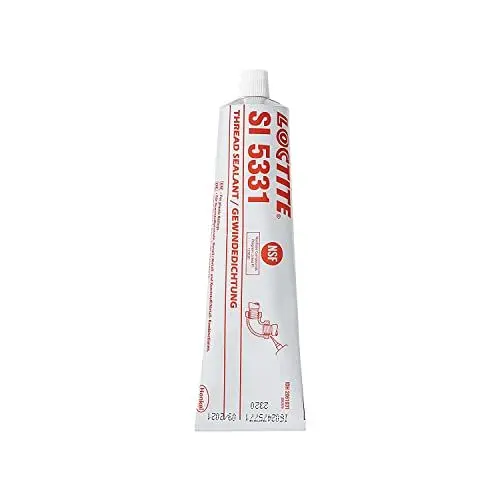 Produktbild: LOCTITE SI 5331, flüssige Gewindedichtung für Rohrleitungen, Silikon für kalt- und warmwasserführende Kunststoffrohre, Dichtung ist vibrationsbeständig, 1x100ml