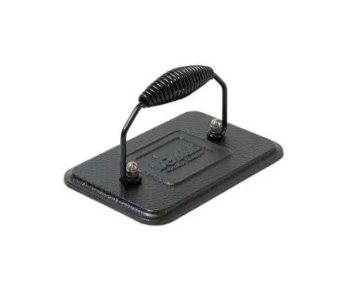 Produktbild: Lodge Vorgebranntes Gusseisen Grillpresse mit Cool-Grip-Spiralgriff, schwarz, 4.5 inches