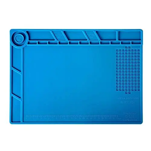Produktbild: Lötmatte Silikon 500℃ hitzebeständige Arbeitsmatte antistatische Unterlage zum Löten Soldering Mat 35x25cm