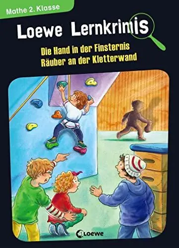 Produktbild: Loewe Lernkrimis - Die Hand in der Finsternis / Räuber an der Kletterwand: Spannendes Rätselbuch zum Mitmachen und Stärkung der Mathekenntnisse für die 2. Klasse