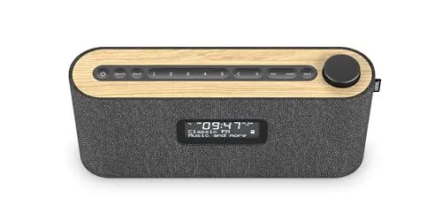 Produktbild: Loewe Radio.Frequency, DAB+ Radio, 28 Watt Sound, LCD Display, 14 Stunden Spielzeit, Holz, Stoff, Radio, Lange Akkulaufzeit, Benutzerfreundliche Bedienung