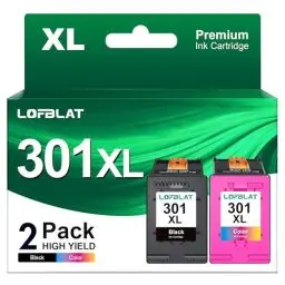 Produktbild: LOFBLAT 301XL Ersatz für HP 301 Druckerpatronen Multipack, für HP Deskjet 1000 1050 1510 2050 2510 2540 3050 OfficeJet 2620 2622 Envy 4500 4502 5530 5532, 2 Pack