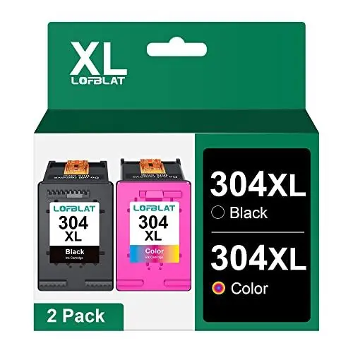 Produktbild: LOFBLAT 304XL Druckerpatronen, Ersatz für HP 304 Druckerpatronen, für HP Envy 5000 5030 5010 5020 5032 5020 für HP Deskjet 3750 2630 2620 2622 3720 3730 3760 3762 2 Pack
