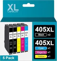 Produktbild: LOFBLAT 405XL Druckerpatronen Kompatibel für Epson 405 XL Patronen für Workforce Pro WF-4820 WF-3820 WF-4830 WF-3825 WF-4825 WF-7840 WF-7830 WF-7835 Drucker (5er-Pack)