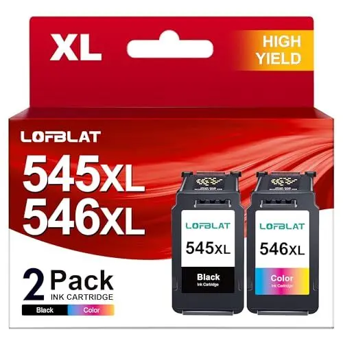 Produktbild: LOFBLAT 545 546 XL, Ersatz für Canon Druckerpatronen 545 546 Multipack, für Canon MX495 Patronen, für Canon Pixma MX495 TR4550 TS3350 TS3150 TR4551 MG2550s MG2555s TS3151 MG3050 MG2950 TS205