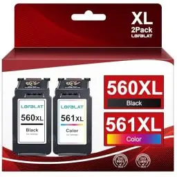 Produktbild: LOFBLAT 560 561 Druckerpatronen XL PG-560XL CL-561XL Multipack Ersatz für Canon Patronen 560 560 PG 560 XL schwarz CL 561 XL für Canon Pixma TS5350 TS5351 TS5352 TS5353 TS7451 TS7450 Drucker, 2 Pack