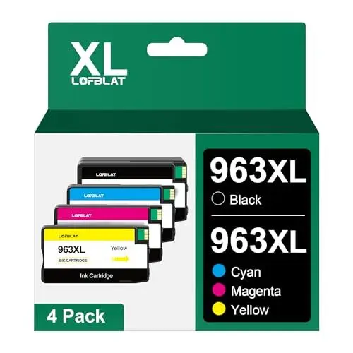 Produktbild: LOFBLAT 963XL Druckerpatronen Ersatz für HP 963XL Multipack 963 XL für HP OfficeJet Pro 9010 9012 9020 9014 9015 9016 9018 9019 9022 9025 9013 9026 9028 (4er-Pack)