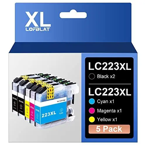 Produktbild: LOFBLAT LC223 XL Druckerpatronen Kompatibel für Brother LC-223 XL LC-223VALBP für Brother MFC J5320DW J4420DW J4620DW J480DW J5620DW J5720DW J680DW J4625DW J880DW J5625DW DCP J4120DW J562DW 5 Pack