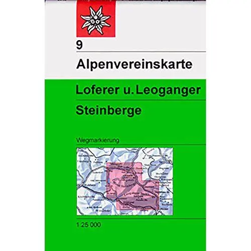 Produktbild: Loferer- und Leoganger Steinberge: Topographische Karte 1:25.000 mit Wegmarkierungen und Skirouten: Wege und Skitouren (Alpenvereinskarten)