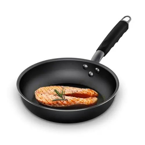 Produktbild: LOFIR Bratpfanne 24 cm, Pfanne Induktion mit Rutschfester Griff, Verschleißfeste Beschichtung, Erhitzt Schnell und Gleichmäßig, Induktionstauglich, Backofenfest