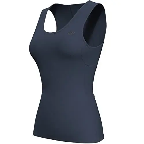 Produktbild: Lo.gas Fahrradtrikot Damen äRmellos,Radtrikot Atmungsaktiv Rennrad Trikot Fahrradshirt Mountainbike Frauen Sport Shirts FüR Damen Tank Top 4 Taschen Dunstblau1 XL