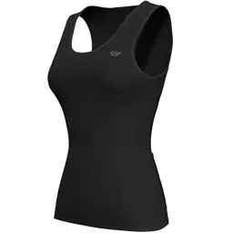 Produktbild: Lo.gas Fahrradtrikot Damen äRmellos,Radtrikot Atmungsaktiv Rennrad Trikot Fahrradshirt Mountainbike Frauen Sport Shirts FüR Damen Tank Top 4 Taschen Schwarz M