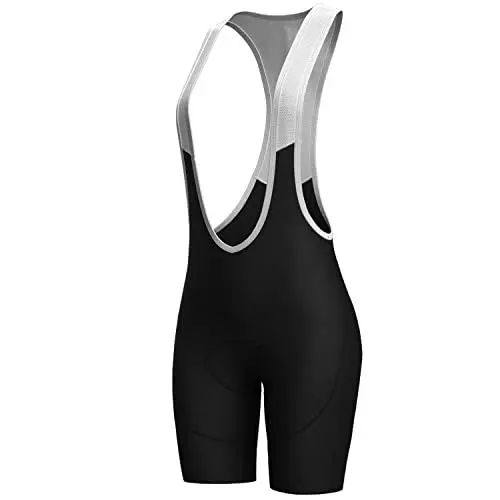 Produktbild: Lo.gas Fahrradhose Damen Gepolstert Mit TräGer Fahrrad TräGerhose Damen Bib Shorts Fahrradhose Schnell Trocknende StoßFeste Fahrradunterhose Mit 4d Polster Tasche Schwarz5 L