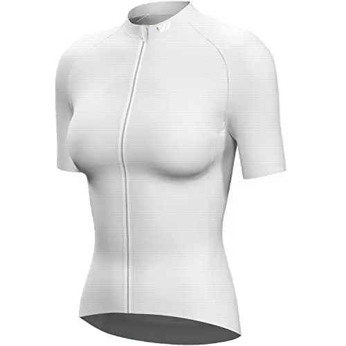 Produktbild: Lo.gas Radtrikot Damen Kurzarm,Fahrradtrikot Rennrad Trikot Atmungsaktiv Frauen Fahrrad Shirt Sommer Fahrradjacke Radfahren Top Mit 3 Taschen M Beige