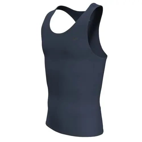 Produktbild: Lo.gas Rennrad Trikot Herren Ärmellos, Radtrikot Leichtgewicht und Atmungsaktiv, Fahrradtrikot mit Gesäßtasche, Grau Blau, S