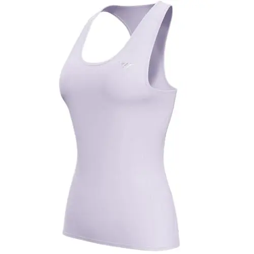 Produktbild: logas Sport Top Damen Atmungsaktiv Tanktop Flektierend Radtrikot äRmellos Dehnbar Shirts Für Sport,Yoga,Laufen Tank Sommer Taschen Lila L
