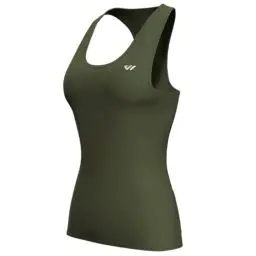 Produktbild: logas Sport Top Damen Atmungsaktiv Tanktop Flektierend Radtrikot äRmellos Dehnbar Shirts Für Sport,Yoga,Laufen Tank Sommer Taschen Olive Green M