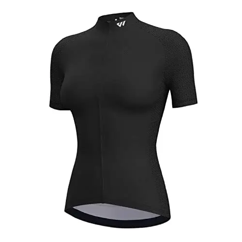 Produktbild: Lo.gas Fahrradtrikot Damen Kurzarm Atmungsaktiv Radtrikot Damen Kurzarm Fahrrad Trikots Mit Rückentaschen