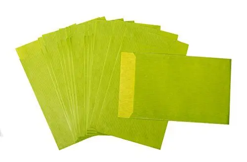 Produktbild: Logbuch-Verlag 25 x kleine grüne Papiertüte 9,5 x 14 cm - flache Geschenktüten hellgrün - Partytüte Umschlag Mitgebsel Tüten