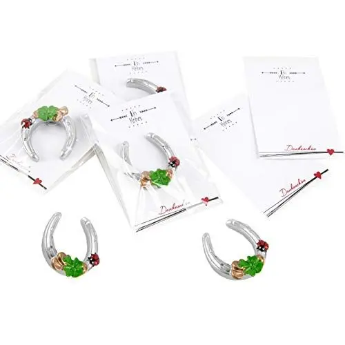 Produktbild: Logbuch-Verlag 5 mini Geschenke Hufeisen Kleeblatt Marienkäfer Glücksbringer Silvester Schulabschluss