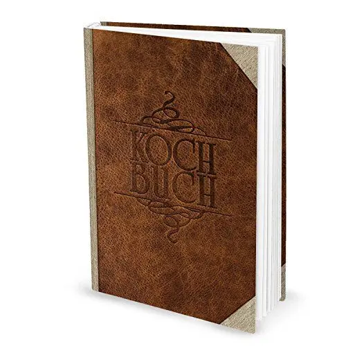 Produktbild: Logbuch-Verlag XXL Rezeptbuch groß eigenes Kochbuch Geschenk Leder-Look mit Inhaltsverzeichnis für alle Anlässe