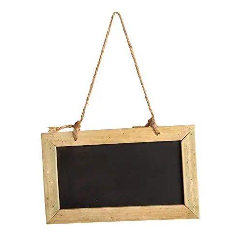 Produktbild: Logbuch-Verlag kleine Kreidetafel zum Aufhängen 20 x 12 cm Kreide Tafel zum Beschriften Türschild Schreibtafel für Wand & Tür schwarz natur