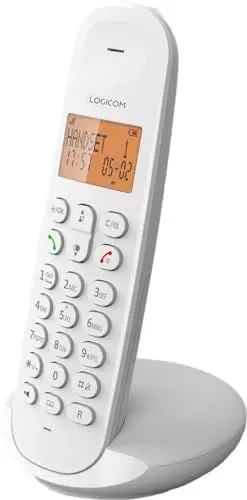 Produktbild: Logicom ILOA 150 Schnurloses Festnetztelefon ohne Anrufbeantworter – Solo – analoge und dect-Telefone – Weiß