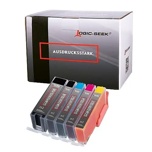 Produktbild: Logic-Seek 5X Tintenpatrone kompatibel für PGI580 CLI581 XXL Multipack für Canon Pixma TR8550 TS705 TS6350 TS8350 TS9150 TS9550