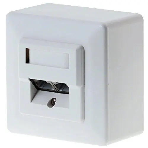 Produktbild: LogiLink Netzwerk Auf -und Unterputzdose, CAT5e, 2X RJ45 vollgeschirmt