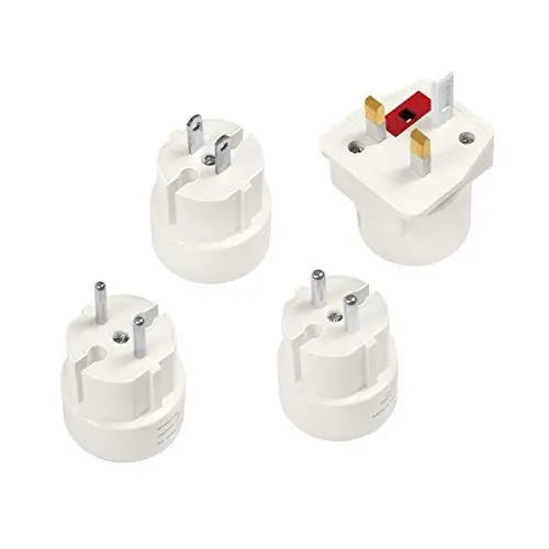 Produktbild: LogiLink PA0186 4 Adaptern für mehr als 100 Länder geeignet für Südeuropa, Commonwealth Länder, englischer -/amerikanischer Stecker