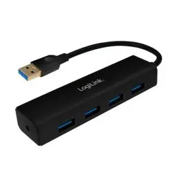 Produktbild: LogiLink UA0295 USB 3.0 Hub, 4 USB Anschlüsse zur Erweiterung schwarz