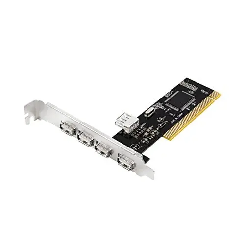 Produktbild: LogiLink USB 2.0 PCI-Schnittstellenkarte mit 4X externen Ports & 1x internen Port
