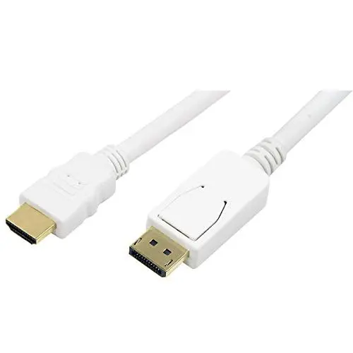 Produktbild: Logilink CV0055 Display Port zu HDMI Kabel, weiß, 2m