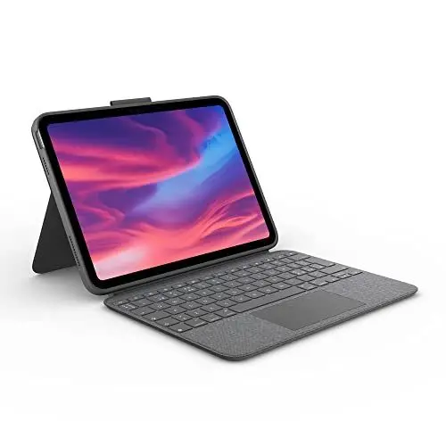 Produktbild: Logitech Combo Touch Case mit abnehmbarer Tastatur für iPad (7th, 8th, 9th & 10th gen & iPadOS 13.4 oder neuer) - PAN Nordic Layout, Graphit
