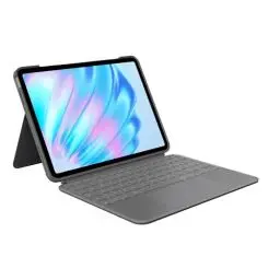 Produktbild: Logitech Combo Touch iPad Air 11 Zoll (M2), iPad Air (4. und 5. Generation - 2020, 2022)(2024) Tastatur-Case – Abnehmbare Tastatur mit Hintergrundbeleuchtung und Halterung, DEU QWERTZ-Layout - Grau