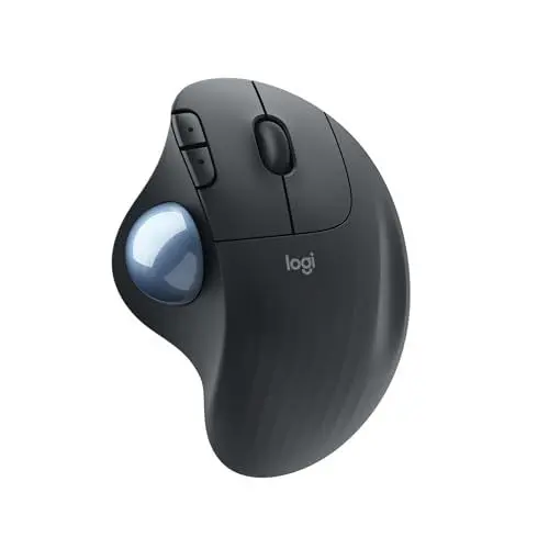 Produktbild: Logitech ERGO M575 Wireless Trackball Maus - Einfache Steuerung mit dem Daumen, flüssige Bewegungen, ergonomisches Design, für Windows, PC & Mac mit Bluetooth- & USB-Funktion - Graphite