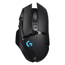 Produktbild: Logitech G502 LIGHTSPEED kabellose Gaming-Maus mit HERO 25K DPI Sensor, Wireless Verbindung, USB-Anschluss, RGB-Beleuchtung, Gewichtstuning, POWERPLAY-kompatibel, PC/Mac - Schwarz