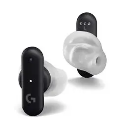 Produktbild: Logitech G FITS True Wireless Gaming Earbuds, individuell zugeschnittene Passform, LIGHTSPEED + Bluetooth, vier Beamforming-Mikrofone, PC, Mac, PS5, PS4, Mobile, Nintendo Switch - Schwarz