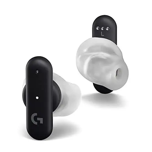 Produktbild: Logitech G FITS True Wireless Gaming Earbuds, individuell zugeschnittene Passform, LIGHTSPEED + Bluetooth, vier Beamforming-Mikrofone, PC, Mac, PS5, PS4, Mobile, Nintendo Switch - Schwarz