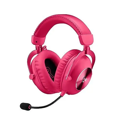 Produktbild: Logitech G PRO X 2 LIGHTSPEED Wireless Gaming Headset, abnehmbares Boom-Mic, 50-mm-Graphen-Treiber, DTS:X-Kopfhörer 2.0–7.1 Surround, Bluetooth/USB/3,5 mm Aux, PC, PS5, PS4 - Magenta