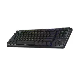 Produktbild: Logitech G PRO X TKL LIGHTSPEED kabellose Gaming-Tastatur, ultramobiles Design ohne Ziffernblock, LIGHTSYNC RGB, PBT-Tastenkappen, Tactile Switches (GX Brown), QWERTZ Deutsches, PC - Schwarz