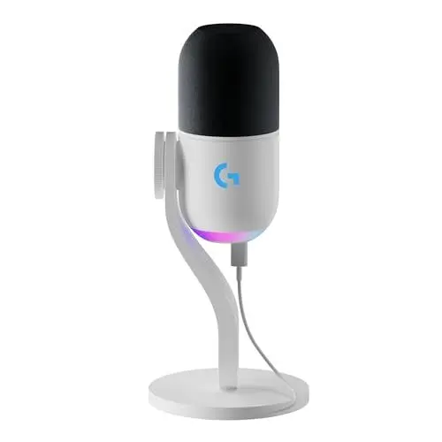 Produktbild: Logitech G Yeti GX dynamisches RGB-Gaming-Mikrofon mit LIGHTSYNC, USB-Mikrofon zum Streaming, Superniere, USB-Plug-and-Play für PC/Mac – Weiß