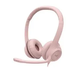 Produktbild: Logitech H390 verkabelter Kopfhörer für PC/Laptop, Stereokopfhörer mit rauschunterdrückendem Mikrofon USB-A, Inline-Steuerungen, für Chromebook geeignet - Rosa