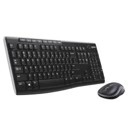 Produktbild: Logitech MK270 Kabelloses Set mit Tastatur und Maus für Windows, 2,4 GHz kabellos, Kompakte Maus, 8 Sondertasten, 2 Jahre Batterielaufzeit, Für PC, Laptop, Deutsches QWERTZ-Layout - Schwarz
