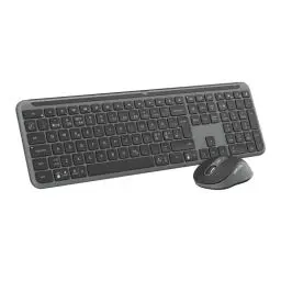 Produktbild: Logitech MK950 Signature Slim kabelloses Tastatur-Maus-Set - Grafit, US QWERTY-Layout