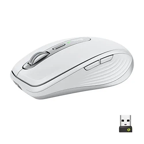 Produktbild: Logitech MX Anywhere 3 for Business - Kabellose Maus - ultraschnelles Scrollen, Tracking auf jeder Oberfläche, wiederaufladbar, Logi Bolt USB -Empfänger, Bluetooth, Windows/Mac/iPadOS - Hellgrau