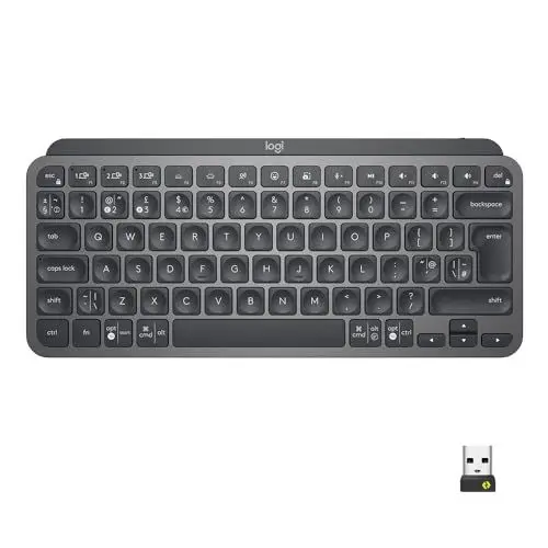Produktbild: Logitech MX Keys Mini for Business kabellose beleuchtete Tastatur, Englishes QWERTY-Layout - Graphit