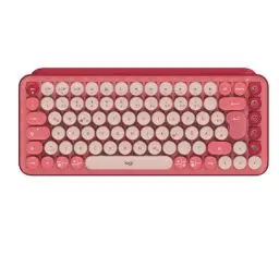 Produktbild: Logitech POP Keys Mechanische kabellose Tastatur mit anpassbaren Emoji-Tasten, Kompaktes Design, Bluetooth- oder USB-Verbindung, Multi-Device, OS-kompatibel, Deutsches QWERTZ-Layout - Pink